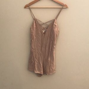 Fashion on Earth tan, spaghetti strap-Romper (S)